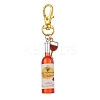 Goblet Alloy Enamel with Wine Resin Pendant Decorations HJEW-JM02524-3