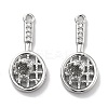 Rack Plating Brass Clear Cubic Zirconia Pendants KK-M102-23G-P-1