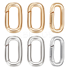 10Pcs 2 Colors Brass Spring Gate Rings KK-BBC0007-77-1