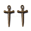 Tibetan Style Alloy Sword Pendants LS-X-TIBEP-929-AB-FF-1