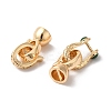 Brass Micro Pave Cubic Zirconia Fold Over Clasps KK-C062-082G-2