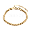 304 Stainless Steel Link Chain Bracelets for Women BJEW-Z143-05G-4