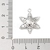 Brass Pave Clear Cubic Zirconia Pendants KK-Z061-09P-02-3