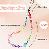 2Pcs Resin Beaded Mobile Phone Lanyard Wrist Strap HJEW-GF0001-47B-2