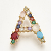 Brass Micro Pave Cubic Zirconia Pendants ZIRC-S061-64A-1