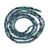 Natural Chrysocolla and Lapis Lazuli Beads Strands G-K399-B08-01-3