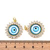 Rack Plating Brass Micro Pave Cubic Zirconia Pendants KK-H486-21G-06-3