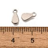 304 Stainless Steel Stamping Blank Tag Charms STAS-F311-04P-03-3