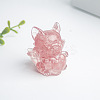 Watermelon Stone Glass Fox Display Decorations WG88930-05-1