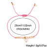 Glass Heart Charm Braided Bracelets ZL0306-4