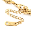 304 Stainless Steel Wheat Chain Bracelets for Women LS-BJEW-G707-01G-3