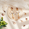 8 Pairs 8 Style Transparent Resin & Walnut Wood Stud Earring RESI-FH0001-43-2