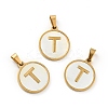 PVD Vacuum Plating 304 Stainless Steel with White Shell Pendants STAS-G268-01T-G-1
