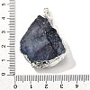 Raw Rough Natural Dyed Quartz Crystal Pendants G-G895-05S-06-3