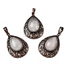 Natural Quartz Crystal Teardrop Pendants G-A297-05R-13-1