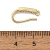 Rack Plating Brass Micro Pave Clear Cubic Zirconia Earring Hooks KK-A231-07G-3