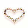Brass Micro Pave Cubic Zirconia Pendants KK-N261-13G-1