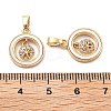Brass Micro Pave Cubic Zirconia Pendants KK-L222-014G-3