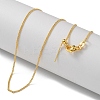 Brass Twisted Chain Necklaces NJEW-M083-01G-01-3