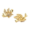 Brass Micro Pave Clear Cubic Zirconia Pendants KK-G533-07D-G-2