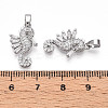Brass Micro Pave Cubic Zirconia Pendants KK-N257-13P-3