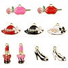 45Pcs 9 Styles Alloy Enamel Pendants ENAM-CJ0006-90-1