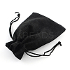 Polyester Imitation Burlap Packing Pouches Drawstring Bags ABAG-R005-9x7-09-3