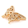 Brass Micro Pave Cubic Zirconia Beads KK-K378-42G-2