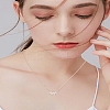 1Pc Brass Crystal Rhinestone Flower Pendant Necklaces for Women NJEW-LP0009-49-1