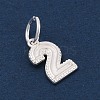 Number Series 925 Sterling Silver Charms LS-STER-Q002-01C-2