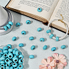 80Pcs Dyed Synthetic Turquoise European Beads SPDL-SC0001-02A-3