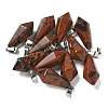 Natural Mahogany Obsidian Pointed Pendants G-B127-15P-02-1
