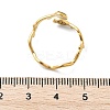 Leaf & Flat Round 304 Stainless Steel Paua Shell Cuff Rings for Women LS-RJEW-G346-01G-01-5