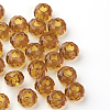Fascinating No Metal Core Rondelle Gold Charm Glass Large Hole European Beads Fits Bracelets & Necklaces X-GDA007-50-2