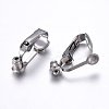 Tarnish Resistant 304 Stainless Steel Clip-on Earring Converters Findings X-STAS-O110-20P-5