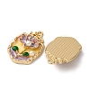 Light Gold Tone Alloy Enamel Pendants ENAM-B028-35KCG-01-2