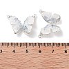 Brass Micro Pave Clear Cubic Zirconia Pendants KK-B102-14S-3