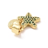 Brass Micro Pave Cubic Zirconia Charms KK-G444-02G-05-3