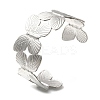 304 Stainless Steel Cuff Ring for Women RJEW-U025-02P-1