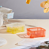 2Pcs 2 Colors Mini Plastic Storage Bins with Lid CON-LP0001-52-1