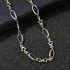 304 Stainless Steel Star Link Chain Necklaces for Women NJEW-A046-02A-GP-1