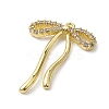 Rack Plating Brass Micro Pave Clear Cubic Zirconia Pendants X-KK-H463-12G-2