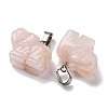 Natural Rose Quartz Pendants G-B127-05P-03-3