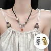 100Pcs 2 Colors Tibetan Style Alloy European Beads TIBEB-SP0001-02-6