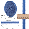 20 Yards Polyester Velvet Elastic Lace Trim with Pleated Organza Trimming OCOR-WH0087-06A-2