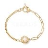 Natural Cultured Freshwater Pearl Bead Macrame Pouch Link Bracelets BJEW-JB10229-1