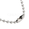 Non-Tarnish Religion 201 Stainless Steel Ball Chain Star Hamsa Hand Pendant Necklaces for Women Men NJEW-U005-05P-3