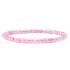 4mm Round Natural Dyed Rose Quartz Beads Bracelet for Men KG3069-33-1