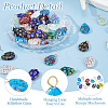 48Pcs Handmade Millefiori Glass Pendants PALLOY-HS00035-4