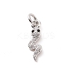 Brass Micro Pave Cubic Zirconia Charms KK-C012-27P-1